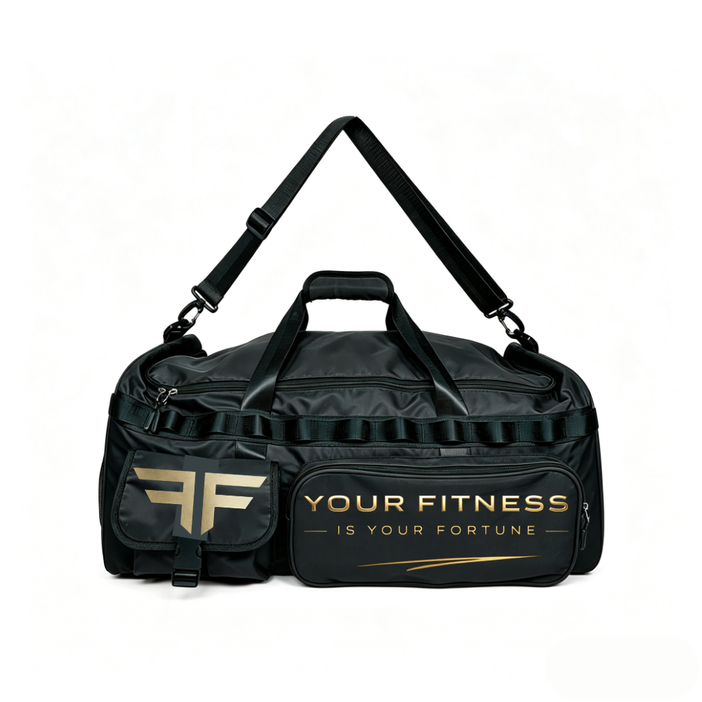 Gym Bag in Black & Gold